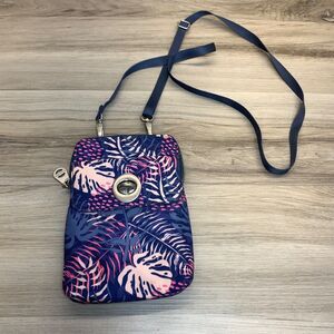 Baggallini Womens RFID Multi Floral Detachable CROSSBODY Strap Purse